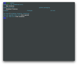 Homebrew update result